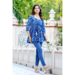 Traditional Authentic Hand Block Printed Pure Organic Cotton Designer Top